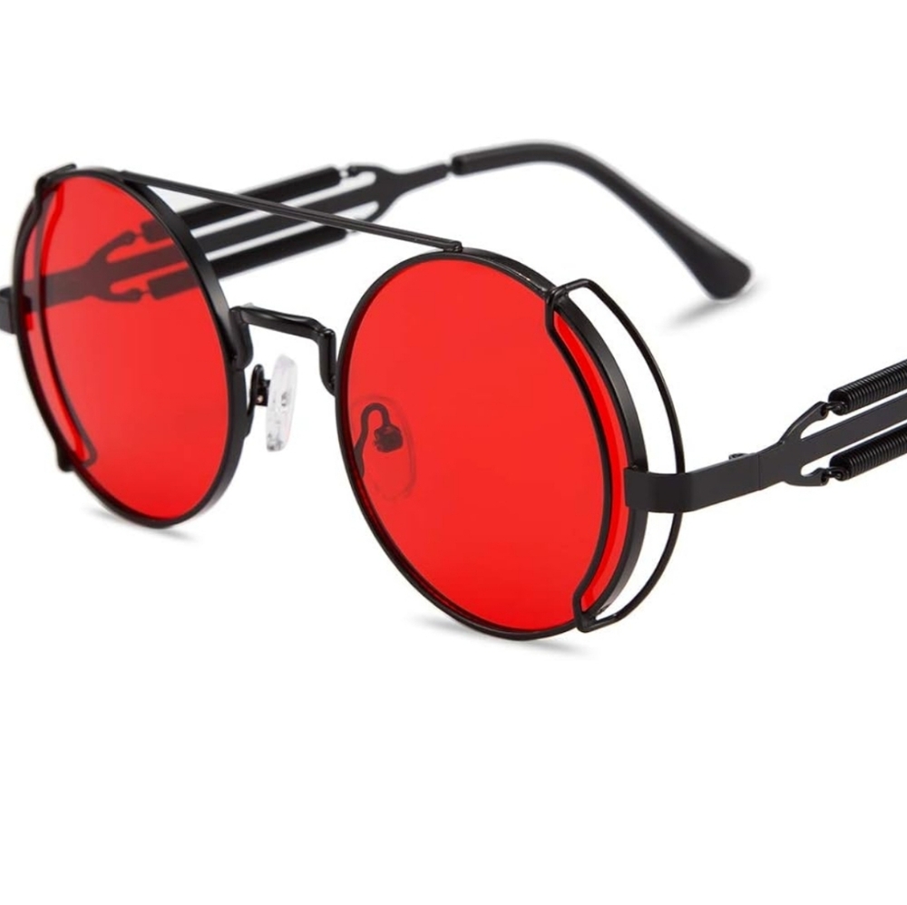 Unisex Steampunk Red Sunglasses‎